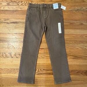 Cat & Jack Straight Leg Jeans Khaki/Tan Strech Size 14 NWT